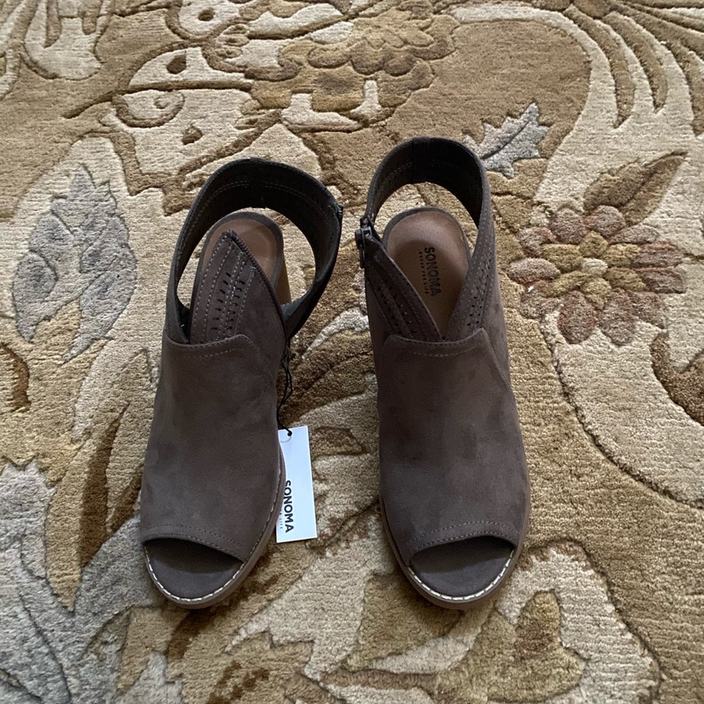 Open toe booties